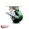 Service Caster 4 Inch Kingpinless Green Poly on Steel Wheel Swivel Caster with Brake SCC SCC-KP30S420-PUR-GB-SLB - alternate 5